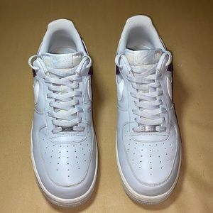 Purple and Grey Nike Air Force ones